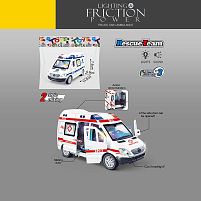 Спецтехніка 7737 2 кольори, звуки, підсвічування, інерція, гумові шини, на батарейках, відчиняються двері, в пакеті