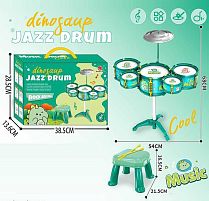 Барабанна установка DX 100-1 розмір 54х68 см, стільчик, 5 барабанів, 1 металева тарілка, 2 палички, в коробці