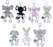 Брязкальце C 75311 “Тваринка”, прорізувач, люстерко, кріплення, в пакеті, ВИДАЄТЬСЯ ТІЛЬКИ МІКС ВИДІВ