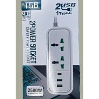 Подовжувач 3м (2р 2USB 1Type-C) 12*4.6*20.2см Stenson R95597