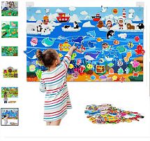 Плакат ігровий C 73112 фетрова карта світу, розмір: 101х65 см, липучки, гачки на стіну, в пакеті