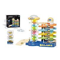 Трек 9823 мелодія, підсвічування, автоматичний підіймач, 5 машинок, розбірна конструкція, рухливі елементи, в коробці