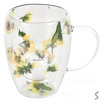 Чашка з подвійною стінкою "Dry flowers" 300мл Stenson R10880