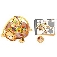 Килимок-манеж 668-32 “Лев”, брязкальця, набір пластикових кульок, у коробці