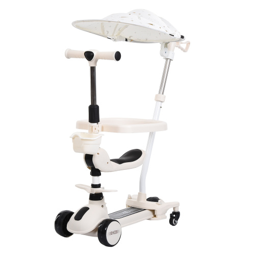 Самокат-беговел триколісний iTrike JR3-167-5BC-B (колеса: Ø4,33"/Ø3,15"/PU, рама пластик, сидіння, бампер, батьк. ручка, навіс, підсвітка, до 25 кг)