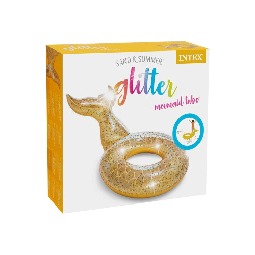 Коло дитяче надувне для плавання Intex 56258 «Русалочка Золотий блиск» (79*107*147см, 1 камера, вік 9+, до 100 кг) фото 5