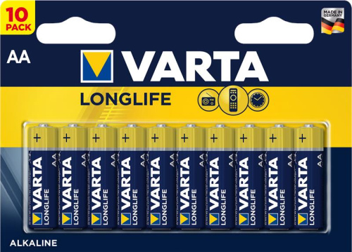 Картинка  Батарейка VARTA LONGLIFE AA BLI 10 ALKALINE (04106101461) от магазина cd-market