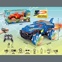 Машина на радіокеруванні ZJ 238-60 A акумулятор 3.7 V, пульт 2.4 GHz, браслет, 1:16, роликові колеса, підсвічування, парогенератор, в коробці