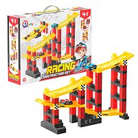 Конструктор 1959 "Technok Toys", 69 великих деталей, 2 машинки, трек, в коробці