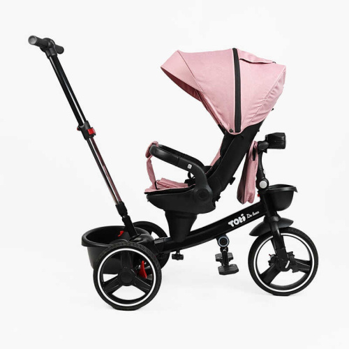 Велосипед дитячий триколісний Toti 5430-7 (колеса: переднє Ø10"/задні: Ø8"/PU, рама: сталь/складна, батьківська ручка, навіс, музична фара, до 25 кг) фото 4