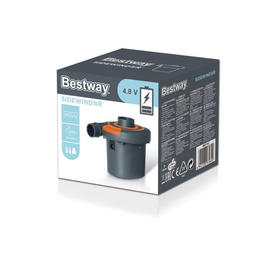 Насос електричний BestWay 62155 «Sidewinder» (живлення: USB 5V/65W чи вбудовані аккумулятори 1500 мА* 4 шт., 565 л/хв, 3 насадки, надування/здування) фото 5