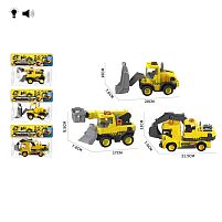 Спецтехніка HH 3022 3 види, інерція, звук, підсвічування, рухомі елементи, в пакеті, ВИДАЄТЬСЯ ТІЛЬКИ МІКС ВИДІВ