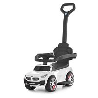Каталка-толокар Bambi M 6253EL-1 (колеса: Ø5,5 см/EVA, батьк. ручка, страхувальний бампер, сидіння: екошкіра, музика, до 30 кг)