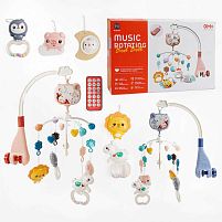 Музична карусель RT 668-17 2 види, на батарейках, звук, пульт д/к, проєктор, таймер, мелодії, звуки природи, брязкальце, ВИДАЄТЬСЯ МІКС, в коробц