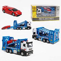Спецтехніка LS-7088-29 “Авто Експерт”, “Евакуатор”, металопластик, масштаб: 1:32, інерція, підсвічування, звук, механічний підіймач, рухома дв