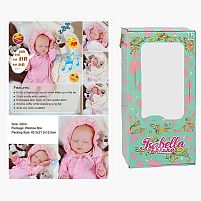 Пупс QM 240017 A "TK Group", функціональний, датчик руху, звуки: сміх, плач, засинає, висота: 42 см, гумовий, озвучені репліки англ. мовою, аксес