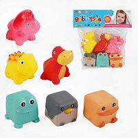 Гра для ванни XLJ 08-93 6 штук, тваринки, пискавки, у пакеті