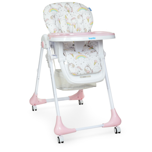 Стільчик для годування немовлят Bambi M 3233 Unicorn Pink