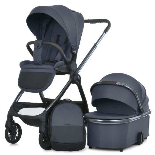 Коляска дитяча прогулянкова El Camino ME 1183 RIVIERA Asphalt Gray (універсальна, 2в1) фото 20