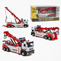 Спецтехніка LS-7414-21 “Авто Експерт”, “Евакуатор”, металопластик, масштаб: 1:32, інерція, підсвічування, звук, телескопічна стрілка обертаєть