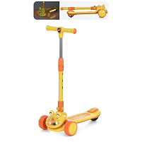 Картинка  Самокат триколісний iTrike JR3-134-Y (колеса: передні Ø4,22"/заднє Ø3,34"/PU, рама: пластик/складна, підсвітка, музика, до 25 кг) магазин cd-market