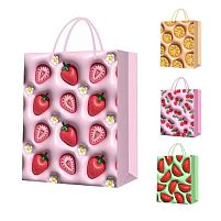Пакет подарунковий паперовий L "Fruits 3D" 31*41*12см Stenson R96983-L