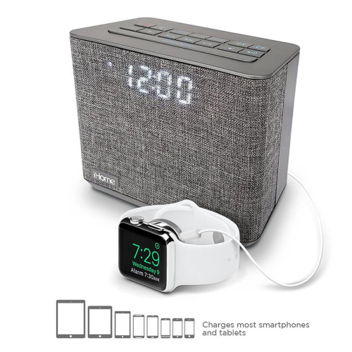 Картинка  Радиочасы iHome iPL232 FM, Wireless, AUX, USB, Mic (IBT232GE) от магазина cd-market