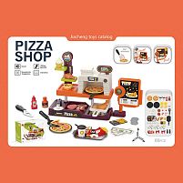 Піцерія 668-154 66 елементів, звукові ефекти каси, фритюр, піч, гриль, таця, продукти, стаканчики, лопатки, купюри, монети, в коробці