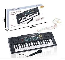 Синтезатор R 669 37 клавіш, мікрофон, працює від мережі або батарейок, звуки тварин та музичних інструментів, мелодії, регулювання гучності, функ