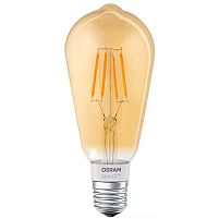 Картинка  Лампа светодиодная OSRAM SMART LED Е27 5.5-60W 2700K 220V ST64 FILAMENT GOLD Bluetooth (4058075174528) магазин cd-market