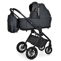 Коляска дитяча прогулянкова El Camino ME 1100-2 Charcoal Gray (розкладена: 59*101*109 см, складена: 40*59*68 см, колеса: 7.87"/11"/PU, до 22 кг)
