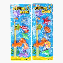 Риболовля 329 A 29 2 види, магнітна, 5 рибок, 1 вудка, на листі