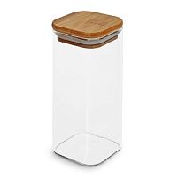 Банка з бамбуковою кришкою "Cube" 400мл 6*15см Stenson R10908-15