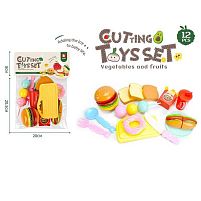 Продукти на липучці 2207 A8 дошка та ніж для “нарізання”, тарілка, ложка, вилка, в пакеті