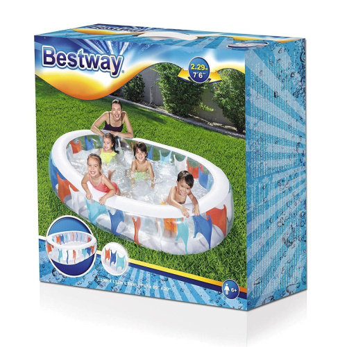 Дитячий надувний басейн BestWay 54066 (152*229 см, ↑51 см, об'єм: 542 л, ненадувне дно, серія: Play Pool) фото 10