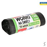 Пакети для сміття надміцні TOP PACK 120л 10шт/уп 70*110см Stenson TP4-103-1