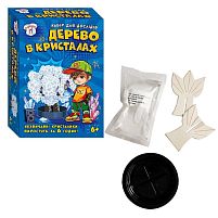 Набір для експериментів "Дерево в кристалах (біле)" 10114177У "Ранок", розчин, основа, в коробці
