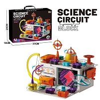 Електронний конструктор D 4001 48 елементів, 3 блоки живлення, підсвічування, запускач, на батарейках, експерименти, в коробці