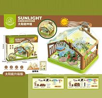 Теплиця MBL 313 підсвічування, лампа, сонячна панель, насіння, торф'яні таблетки, горщики, в коробці