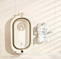 Ванночка дитяча складна Bimbo 0994-28 розмір 76х47*21см, клапан зливу, розкладні ніжки, електронний датчик температури, матрац, в коробці