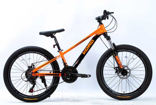 Велосипед двоколісний спортивний Corso KD-24909 «Kord» (колеса Ø24"/гума, рама: 11"/алюміній, швидкостей: 21, обладнання Shimano)