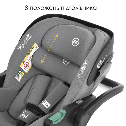Автокрісло дитяче El Camino ME 1110 i-FIX Simply Gray фото 7