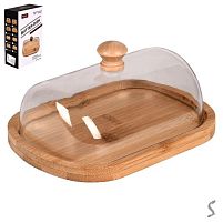 Маслянка бамбук з акриловою кришкою 16*12*6.5см Stenson R99947