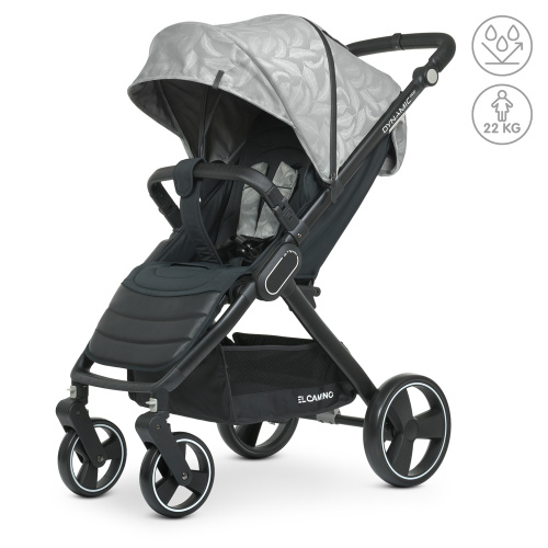 Коляска дитяча прогулянкова El Camino ME 1053B DYNAMIC PRO Special Light Gray