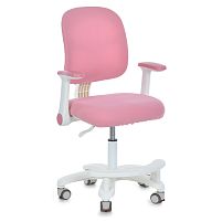 Крісло дитяче Bambi M 6250-8 (колеса: 6 шт, Ø5 см, гумове покриття, підлокітники, пластик/метал, спинка: тканина, рожевий/білий)