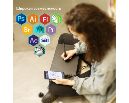 Картинка  Графический планшет Huion HS610 (HS610_HUION) от магазина cd-market фото 2