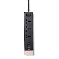 Картинка  Сетевой фильтр Remax 3xPlug-4хUSBх 2.1А 1.8M, black (RU-S2-EU-BLACK) магазин cd-market