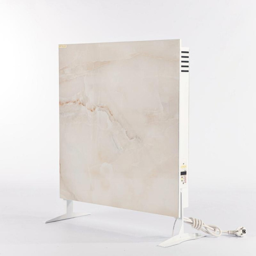Електрична інфрачервона керамічна панель (обігрівач) Optilux РК700НВ (0.7 kW, 15-18 кв.м., бежевий мармур, електронний терморегулятор, 5*60*60 см.)