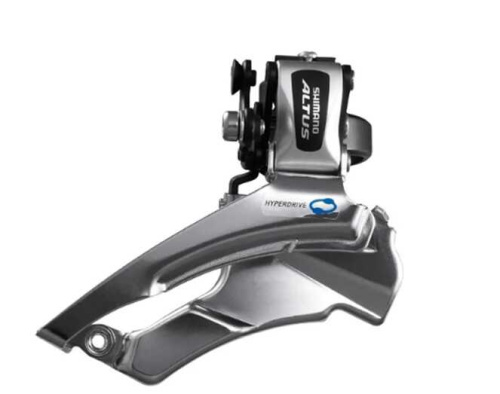 Перемикач швидкостей Shimano Altus FD-M-313 3X7/8 (для велосипеда, 34.9 мм (31.8/28.6 адапт) універсальна тяга, для 42/48 зубів, DOWN-SWING)
