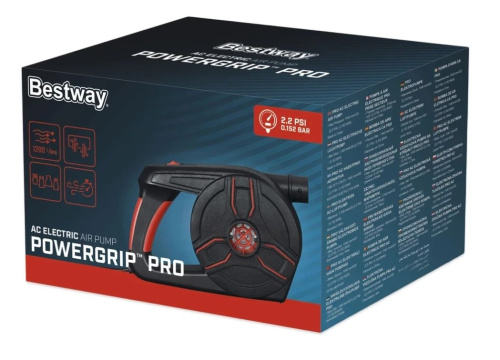 Насос електричний Bestway 62247 «PowerGrip AC PRO» (підвищеної потужності, живлення: мережа 220V, 1200 л/хв. 4 насадки, надування/здування) фото 4
